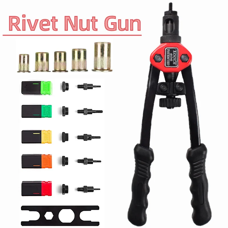 Rivet Setter Tool - BT-606 Pistolet do nitonakrętek trzpieniowych, zestaw