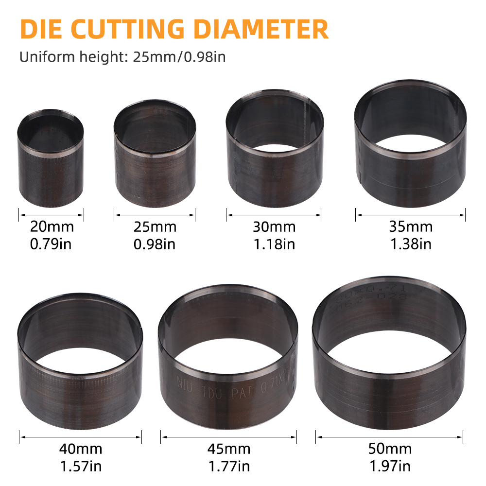 7-częściowy zestaw okrągłych w – Leatherwork Rings recenzja i cena